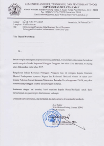 Read more about the article Survey Kepuasan Masyarakat Unmul Tahun 2017